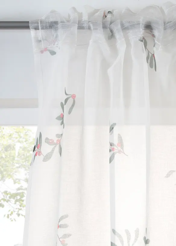 Gordijn met mistletoetakken print (1 stuk), bonprix
