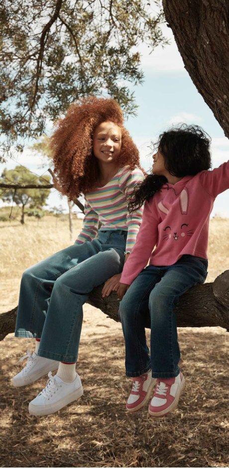 Kinderen - Meisjes geribd shirt van biologisch katoen - wit/flamingopink/alpenblauw/mintgroen