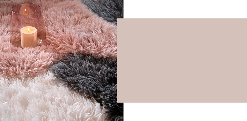 Inspiratie - Synthetische schapenvacht met hoge pool, wasbaar - rosé