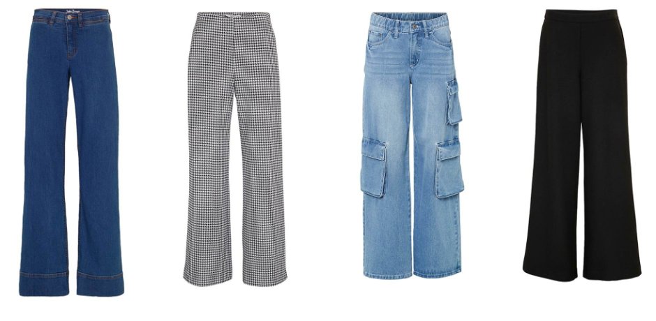 Dames - Comfort stretch jeans, wide fit - blauw denim