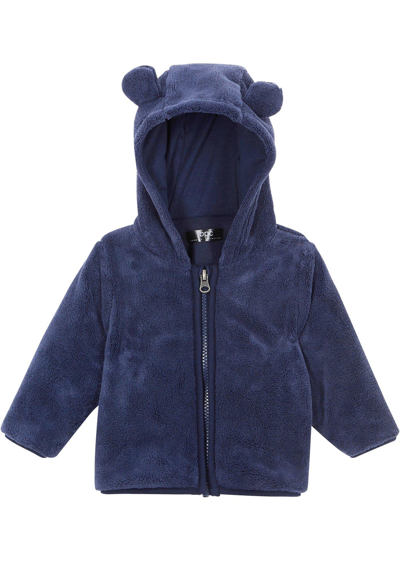 Teddy fleece vest donkerblauw