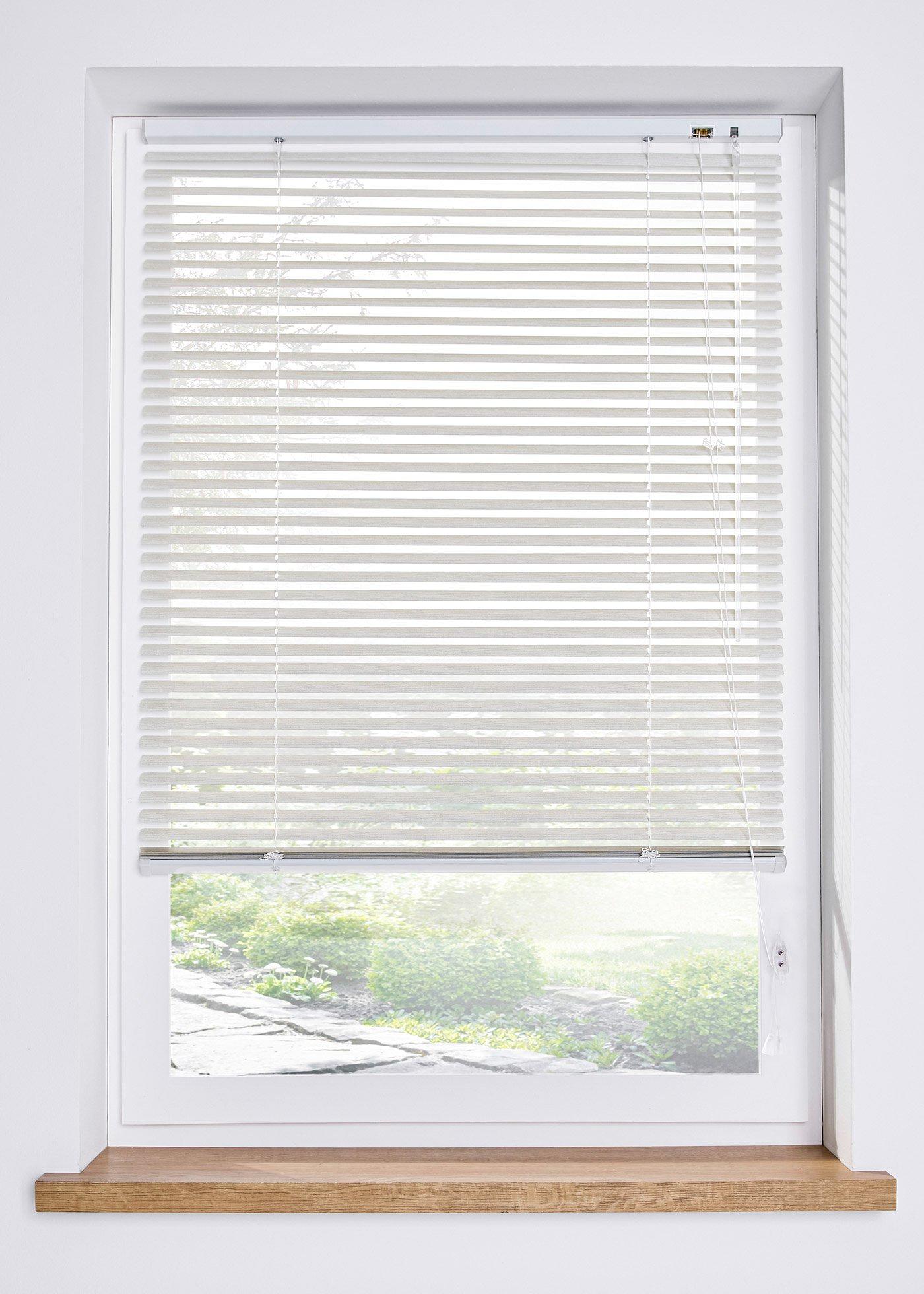 Aluminium jaloezie wit, klembevestiging