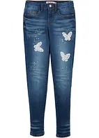 Meisjes jeans met vlinders, bonprix