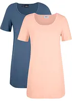 Lang basic T-shirt (set van 2), bonprix