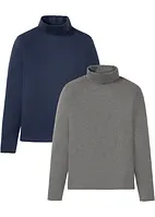 Longsleeve met col (set van 2), bonprix