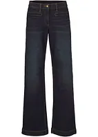 Wide leg jeans met mid waist, bonprix