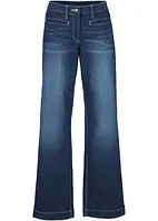 Wide leg jeans met mid waist, bonprix