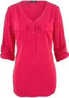 Blouse met V-hals, lange mouw, bonprix