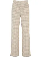 Stretch broek met pied-de-poule, wide leg, bonprix