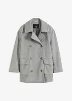 Lange peacoat in wollen look, bonprix