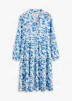 Jurk met Henley kraag van soepele viscose