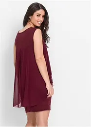 Jersey jurk met chiffon, bonprix