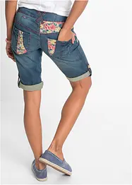 Jeansshort met mid waist, bonprix