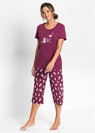 Capri pyjama met korte mouwen (2-dlg.), bonprix