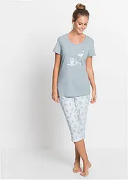 Capri pyjama met korte mouwen (2-dlg.), bonprix