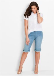Jeans bermuda met elastische band, bpc selection