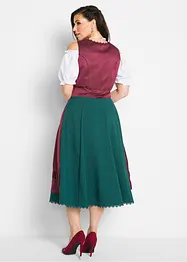 Dirndl met satijnen schort met borduursel (2-dlg. set), bonprix