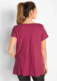 Shirt van effectgaren, korte mouw, bonprix