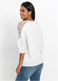 Oversized shirt met kant, bonprix