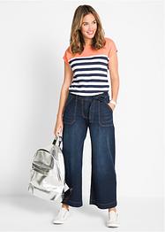 7/8 high waist ultra soft jeans met comfortband, loose fit, bpc bonprix collection