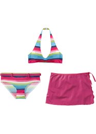 Meisjes bikini en rokje (3-dlg. set) met gerecycled polyamide, bpc bonprix collection