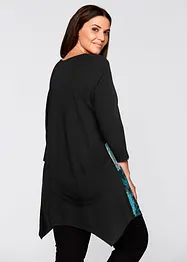 Lang, puntig toelopend shirt met V-hals, 3/4 mouw, bonprix