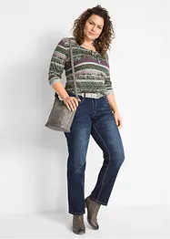 Mid waist stretch jeans, straight, bonprix