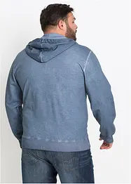 Sweatvest met capuchon in washed out look, bonprix