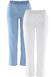 7/8 comfort stretch broek (set van 2) met comfortband, bpc bonprix collection