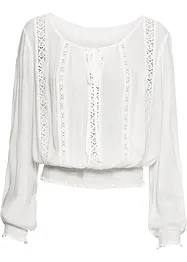 Blouse met gehaakte kant, bonprix