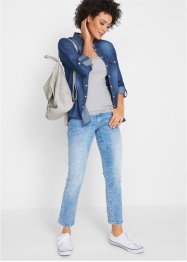 Cropped stretch jeans, straight, John Baner JEANSWEAR