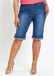 Jeans bermuda met elastische band, bonprix