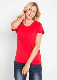 Shirt met ronde hals (set van 5), korte mouw, bonprix