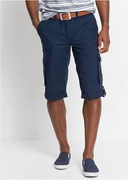 Lange cargo bermuda met linnen, bpc bonprix collection