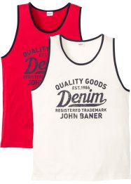 Muscle shirt met print (set van 2), John Baner JEANSWEAR
