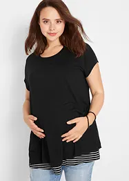 2-in-1 zwangerschapsshirt / voedingsshirt van viscose, bonprix