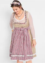 Dirndl met schort, knielang (2-dlg. set), bonprix