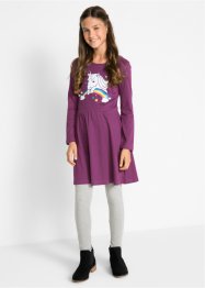 Meisjes jersey jurk van biologisch katoen, lange mouw, bpc bonprix collection