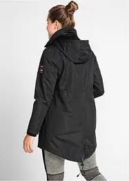 Lange outdoor jas met capuchon in layerlook, waterdicht, bonprix