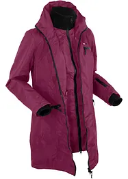 Lange outdoor jas met capuchon in layerlook, waterdicht, bonprix