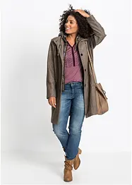 Korte coat in wollen look, in layerlook, bonprix