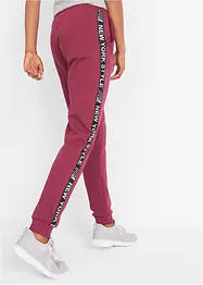 Sweatpants met tapes en statement print, bonprix