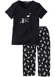 Capri pyjama met korte mouwen (2-dlg.), bonprix