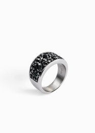 Ring van edelstaal met kristallen, bpc bonprix collection