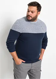 Fijn gebreide trui met colourblocking en katoen, bonprix