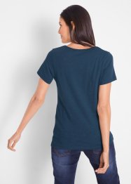 Shirt van slub garen, korte mouw, bpc bonprix collection