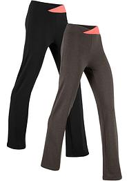Katoenen sportbroek, bootcut (set van 2), bpc bonprix collection