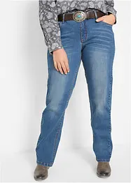 Wide leg stretch jeans, mid waist, bonprix