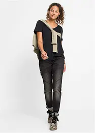 Longshirt met V-hals, bonprix