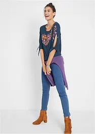 Cold shoulder shirt van katoen, halflange mouw, bonprix